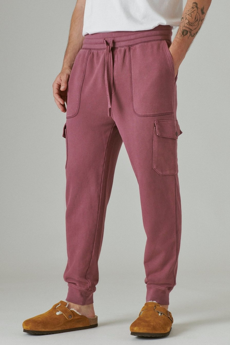 SUEDED TERRY CARGO JOGGER, image 5