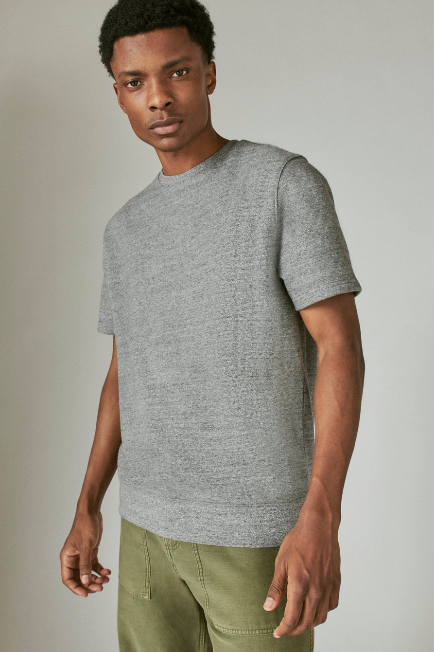 SUEDED TERRY SHORT SLEEVE CREW, image 2