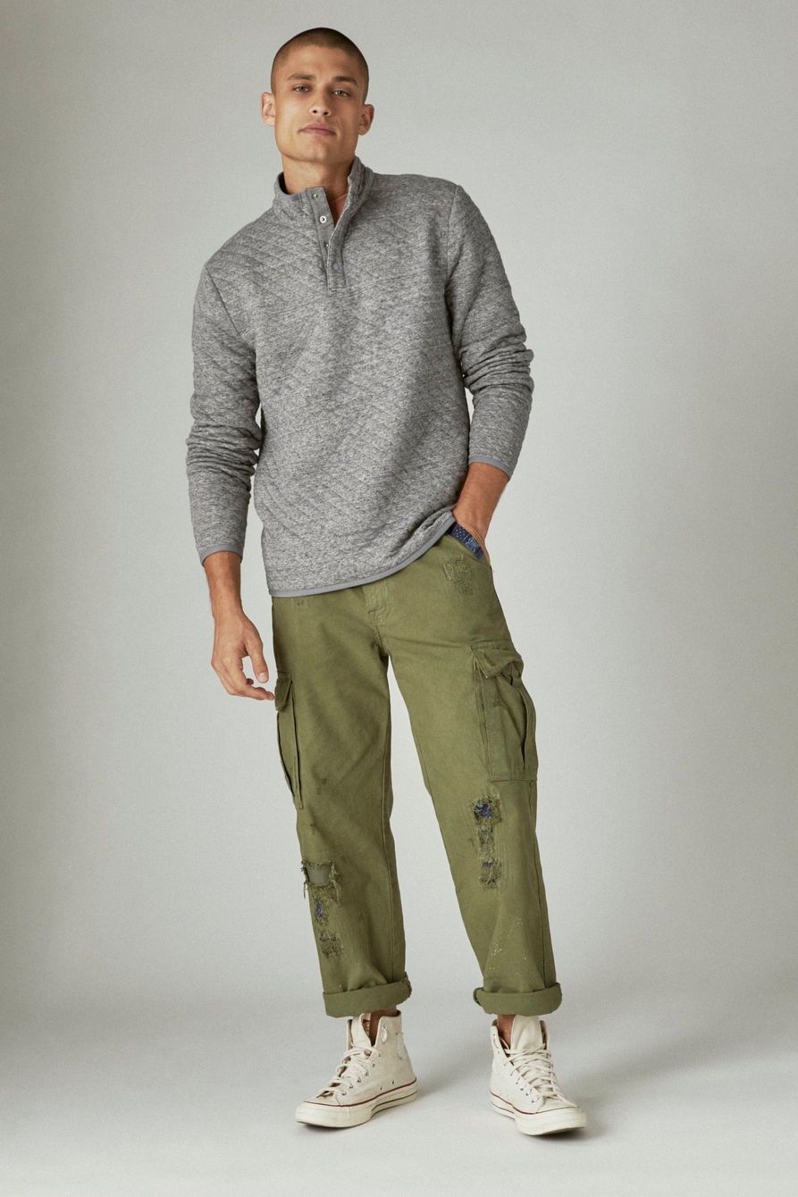 WEEKEND JERSEY QUILTED MOCK NECK POPOVER, image 1