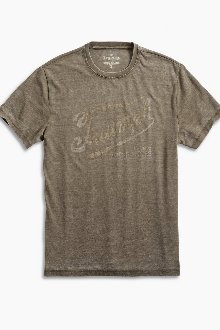 Lucky Brand Men's Triumph Motorcycle Tee (Medium, Faded Green) : :  Clothing, Shoes & Accessories