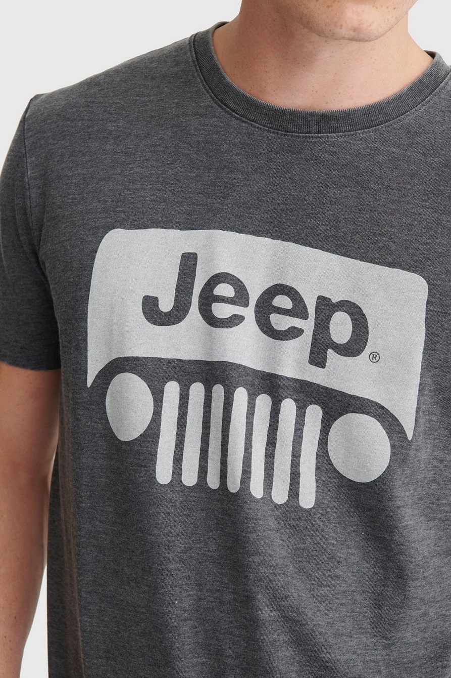 Lucky Brand Jeep Spirit Est 1941 Round Logo Olive T-Shirt Tee 4WD 4X4 Off Road 