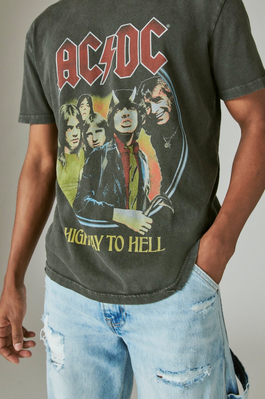 ACDC Womens Shirt Highway to Hell Vintage Concert T-shirt Black