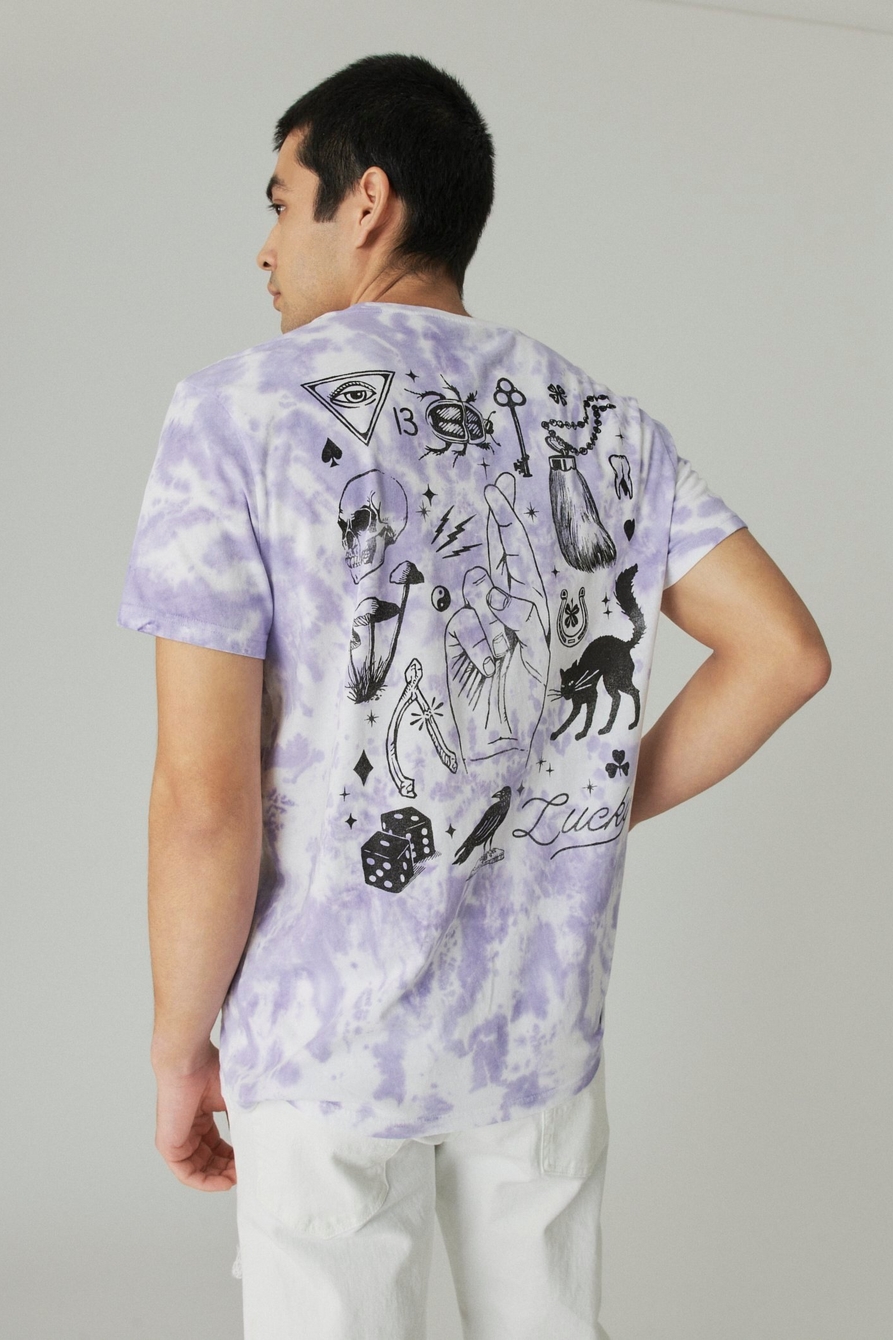 LUCKY COLLECTION TIE DYE GRAPHIC TEE, image 4