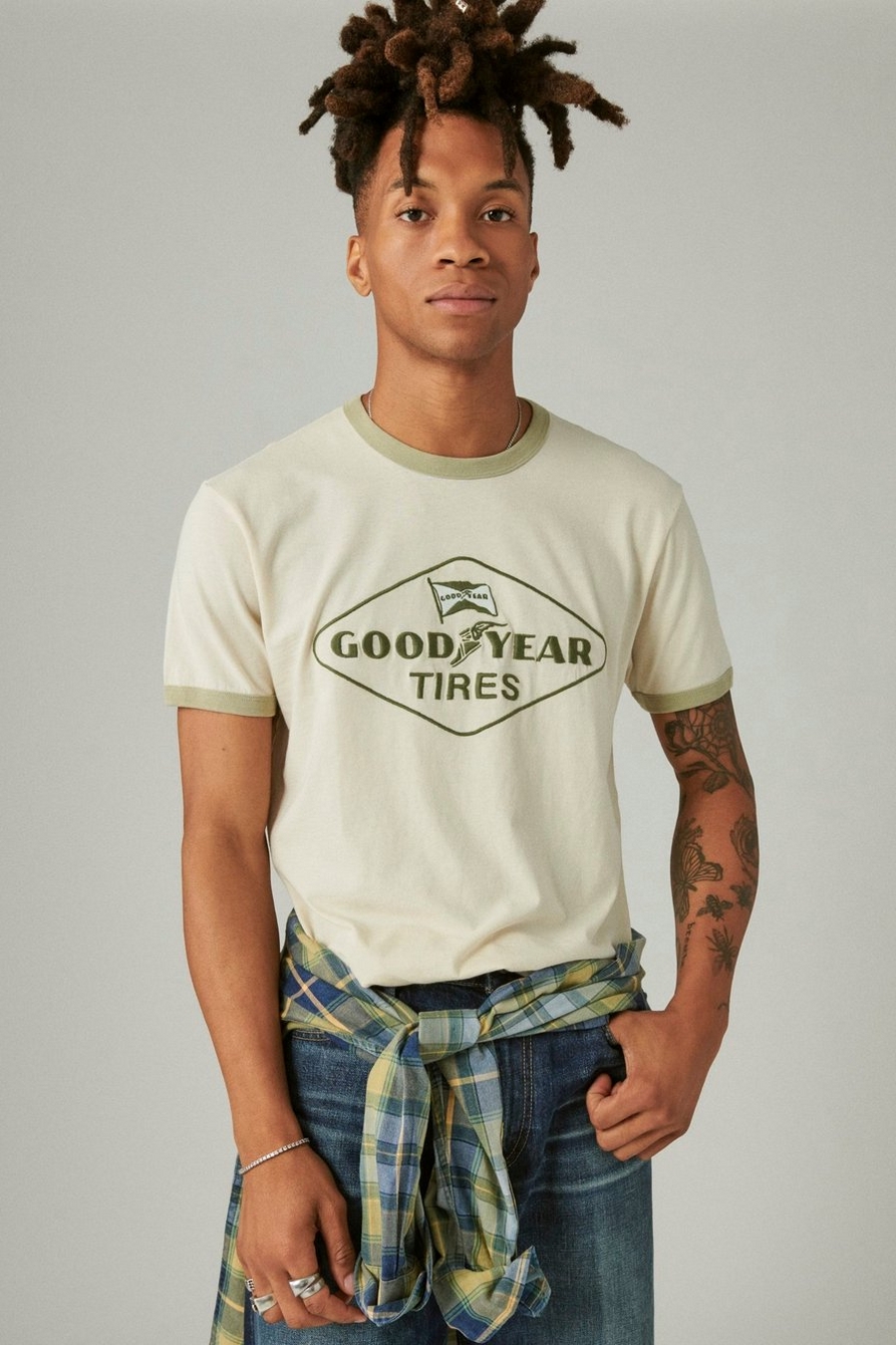 GOODYEAR TIRES GRAPHIC RINGER TEE | Lucky Brand