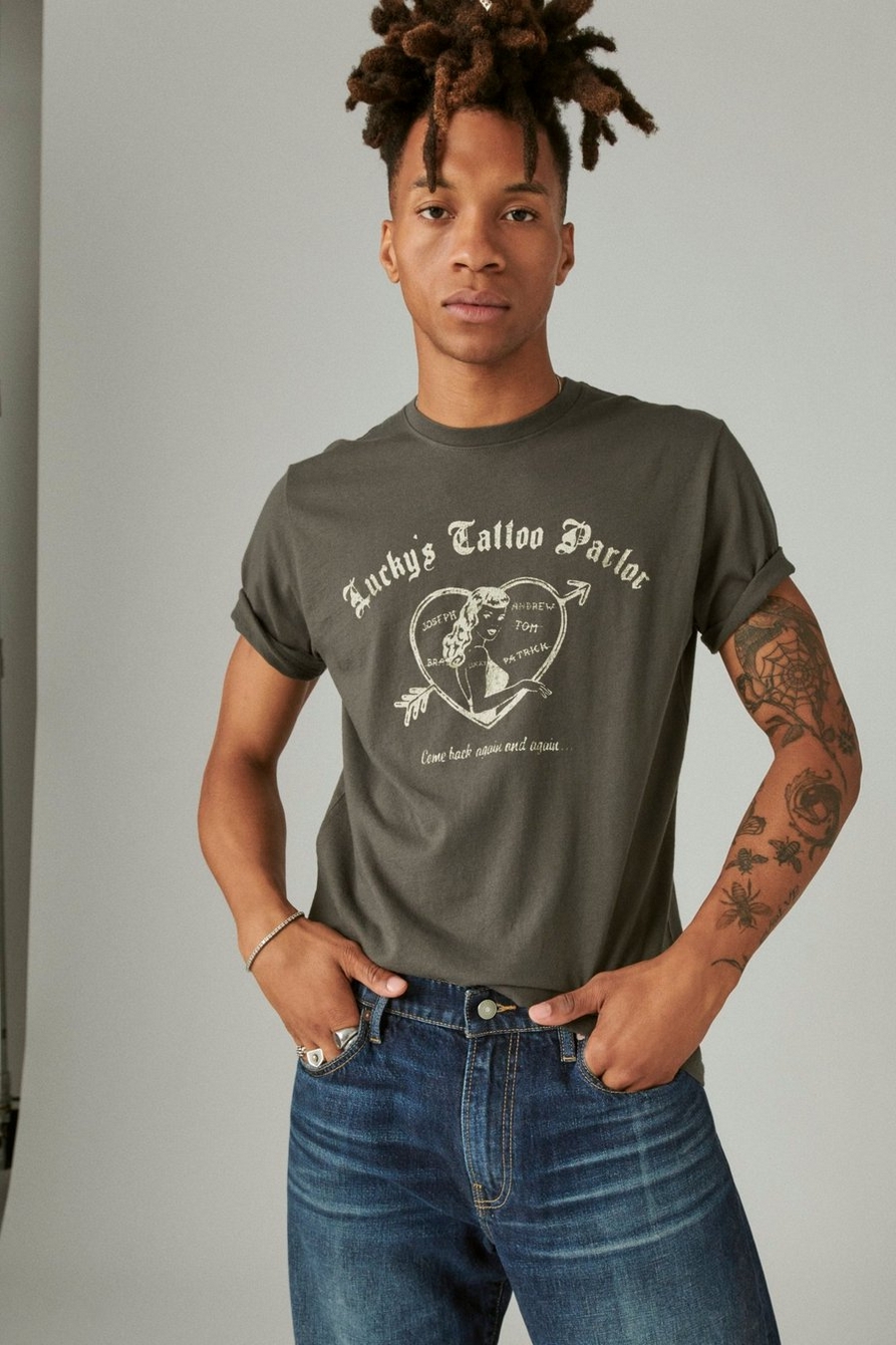 LUCKY TATTOO GRAPHIC TEE, image 1