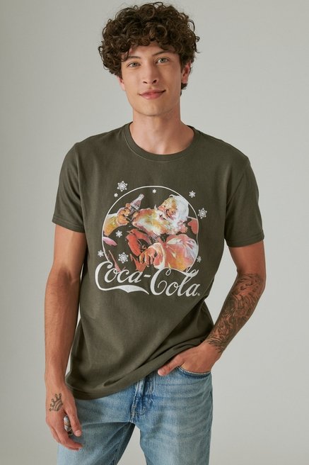 Lucky Brand Coca Cola Mens Coke FOUR SQUARE XL Tee T Shirt Cotton NEW WITH  TAGS