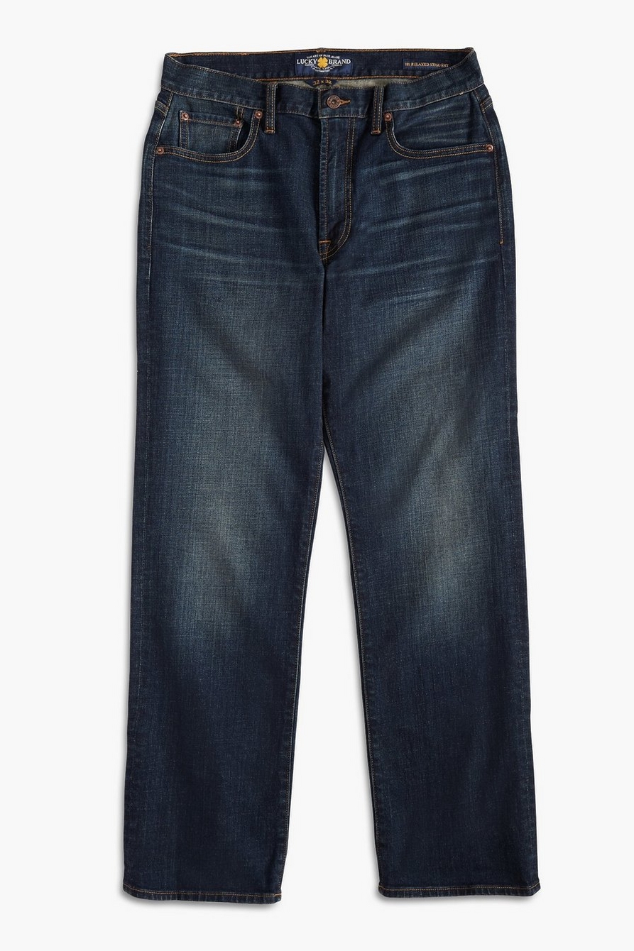Lucky Brand 181 Relaxed Straight Jeans Men 36 x 28 Blue Medium