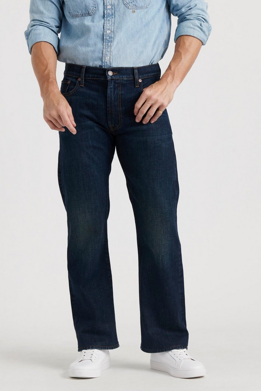 Lucky Brand 181 Relaxed Straight Coolmax Stretch Blue Denim Jeans