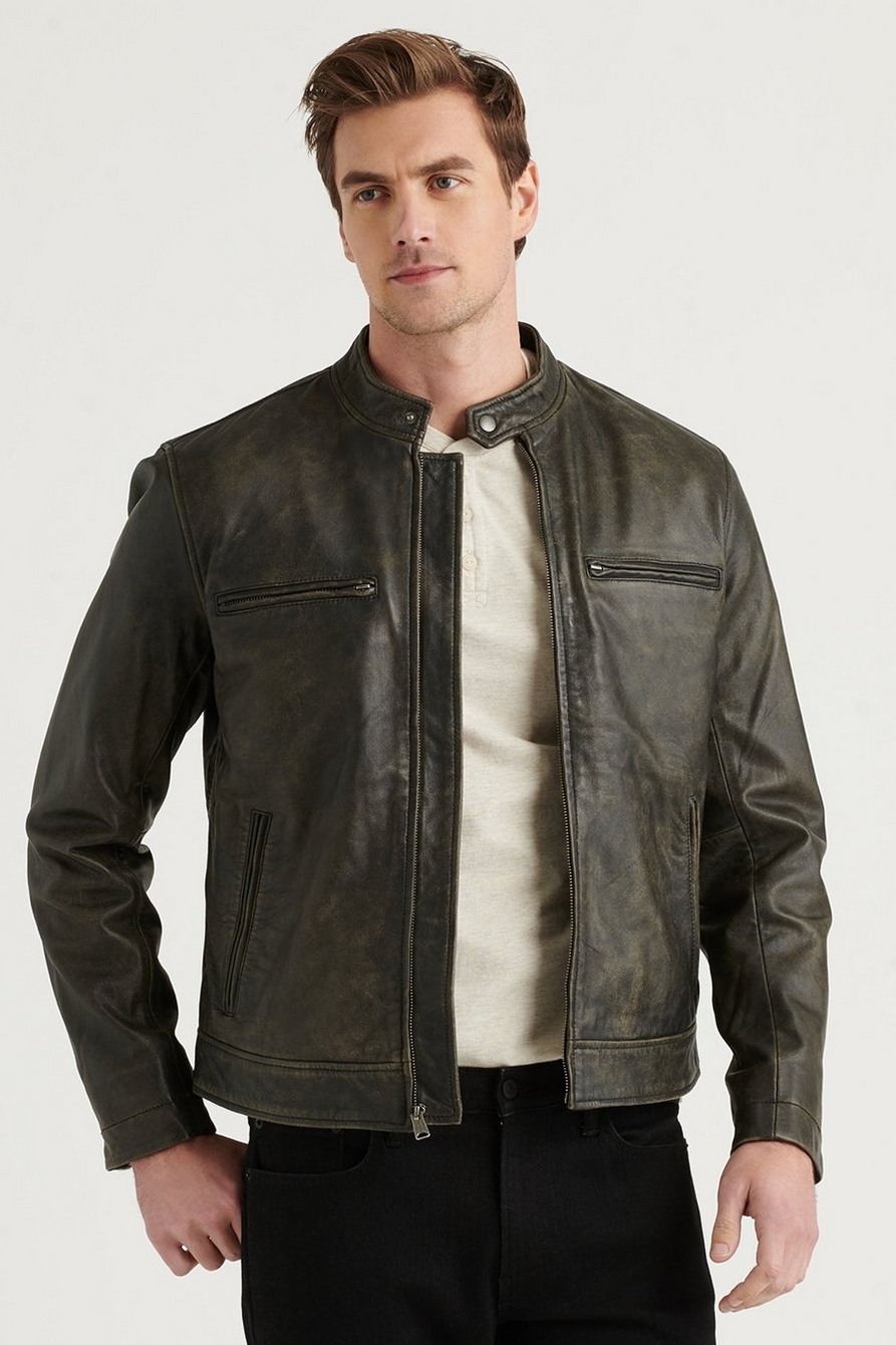 CLASSIC WASHED LEATHER BONNEVILLE JACKET | Lucky Brand