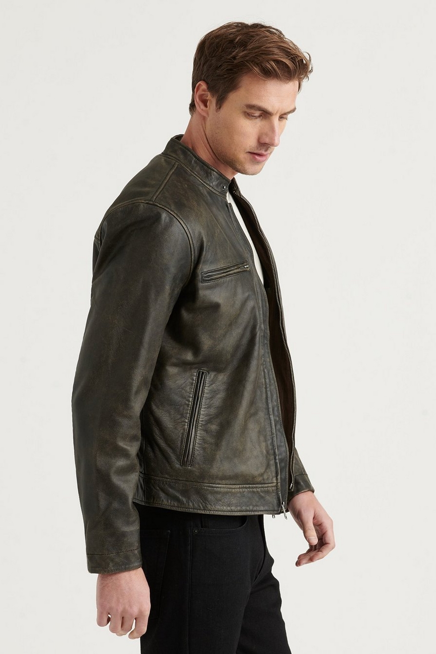 CLASSIC WASHED LEATHER BONNEVILLE JACKET | Lucky Brand