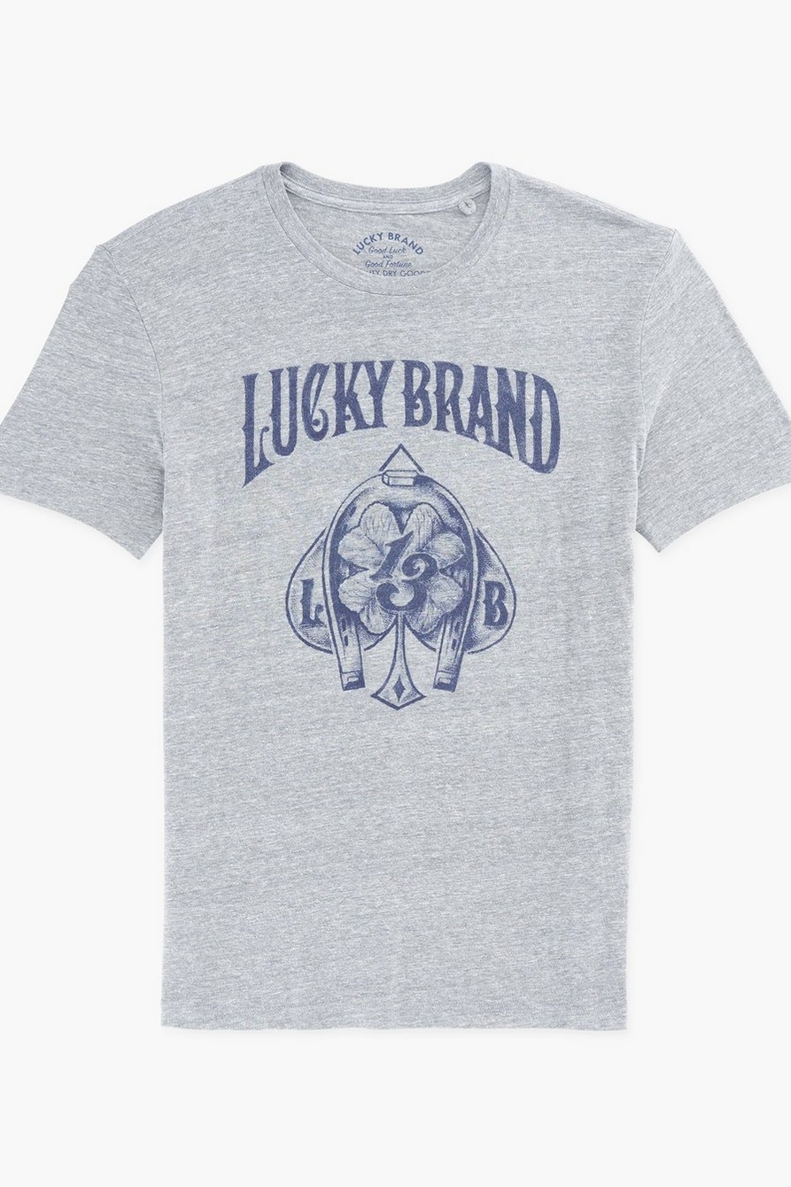 Lucky Brand T Shirt Four Leaf Clover Graphic Tee - Depop