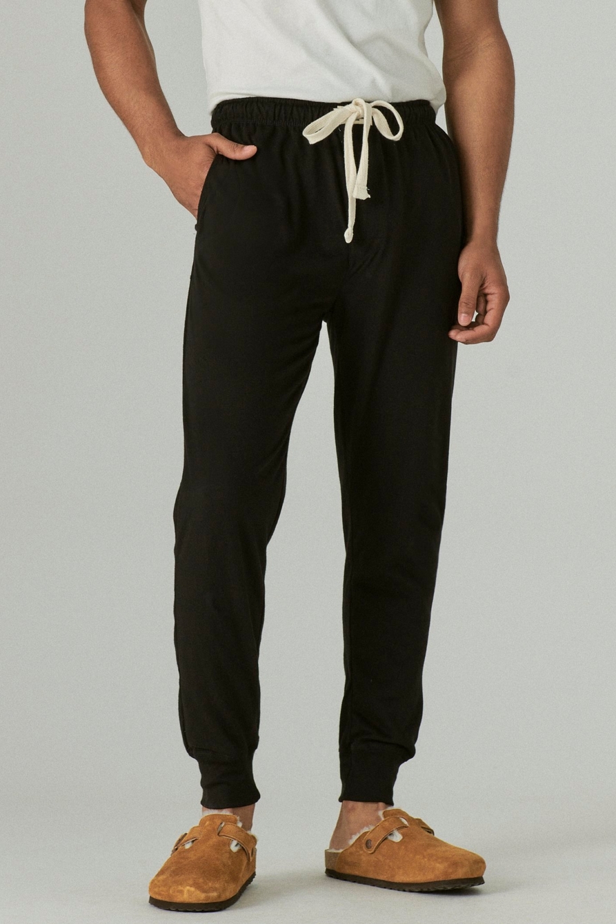 SUEDED JERSEY KNIT JOGGER SLEEP PANT, image 4