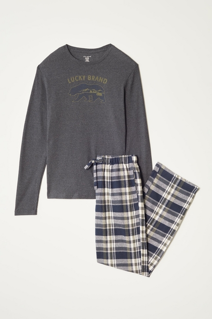 Lucky Brand Printed Thermal Pajama Gift Set - Macy's