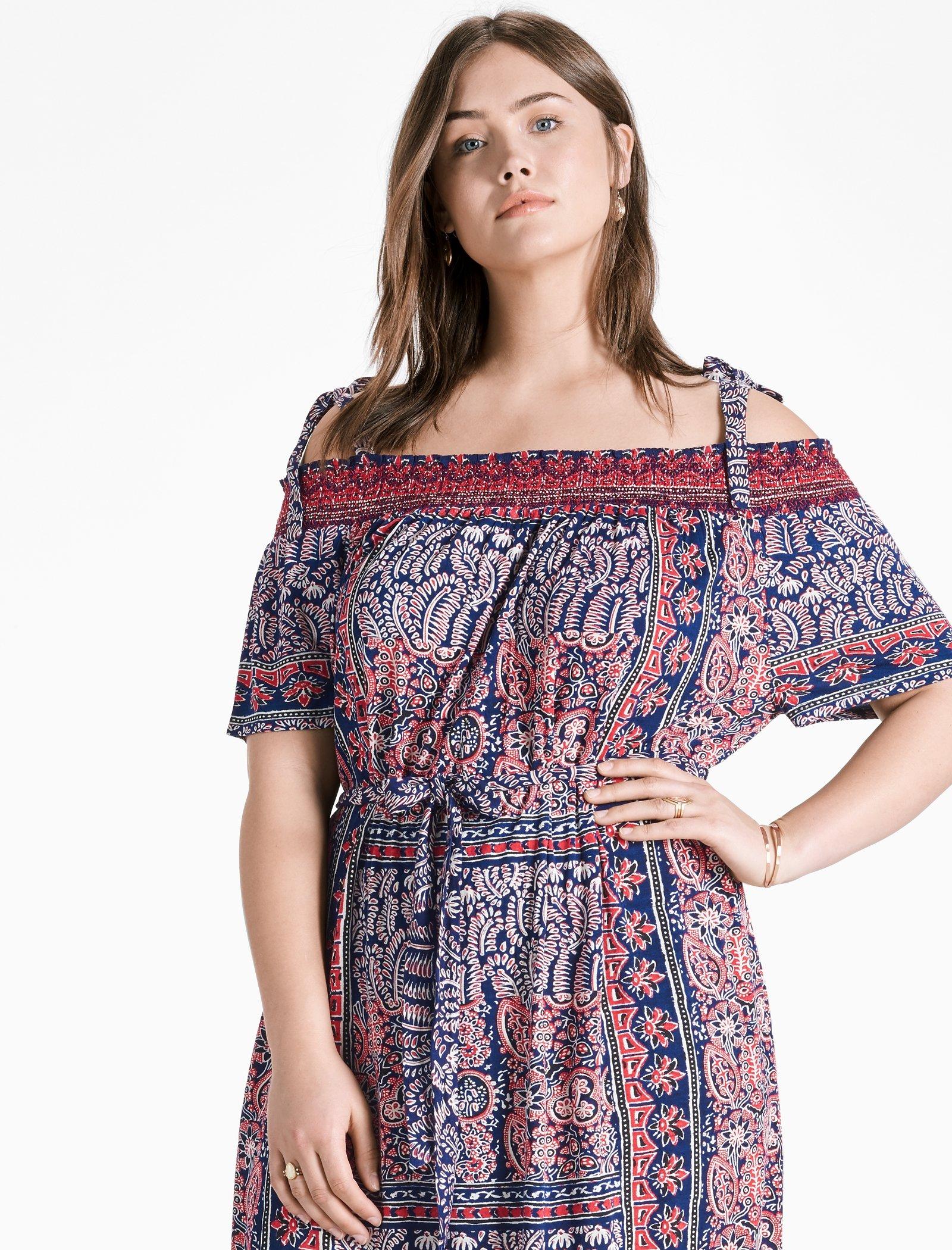 OFF SHOULDER KNIT DRESS | Lucky Brand