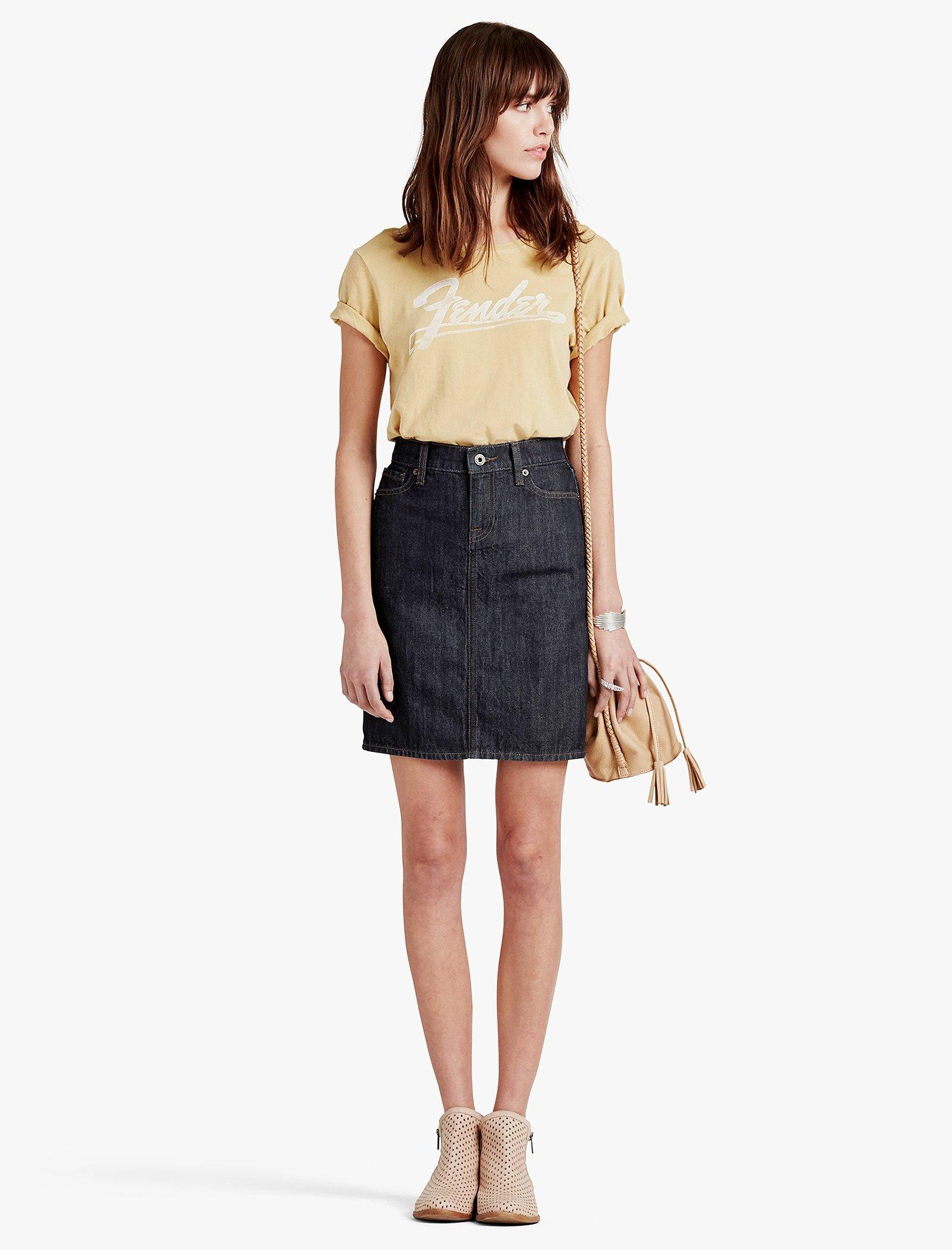 Classic Denim Skirt Lucky Brand 0123