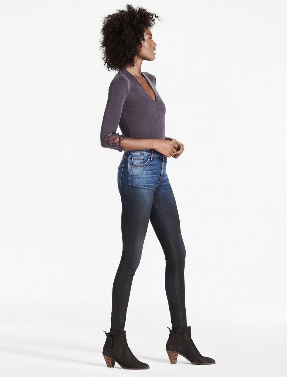 BRIDGETTE HIGH RISE SKINNY JEAN IN COATED OMBRE | Lucky Brand