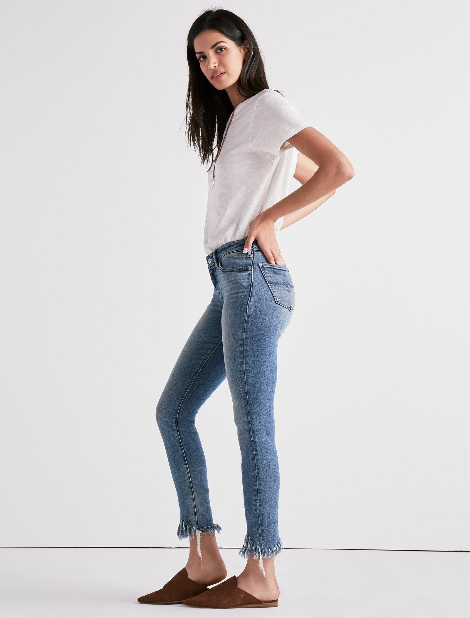 LOLITA MID RISE SKINNY JEAN WITH FRINGED HEM | Lucky Brand