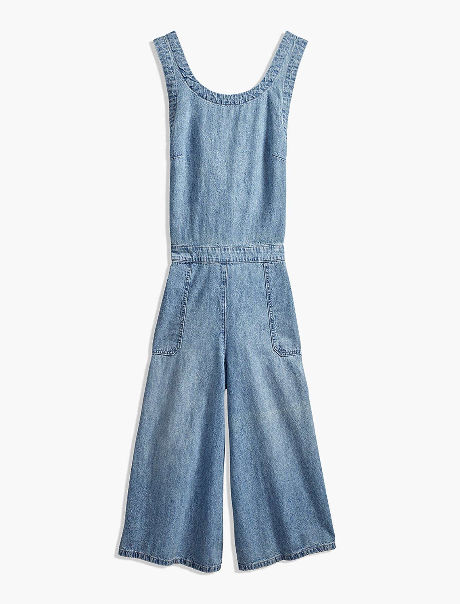 CHAMBRAY CROSSBACK CULOTTE JUMPSUIT | Lucky Brand