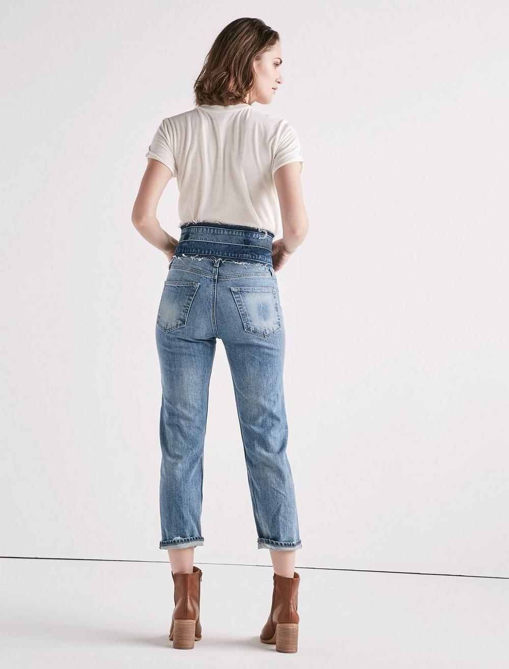 Remade High Rise Lucky Pins Stacked Waist Jean, image 3