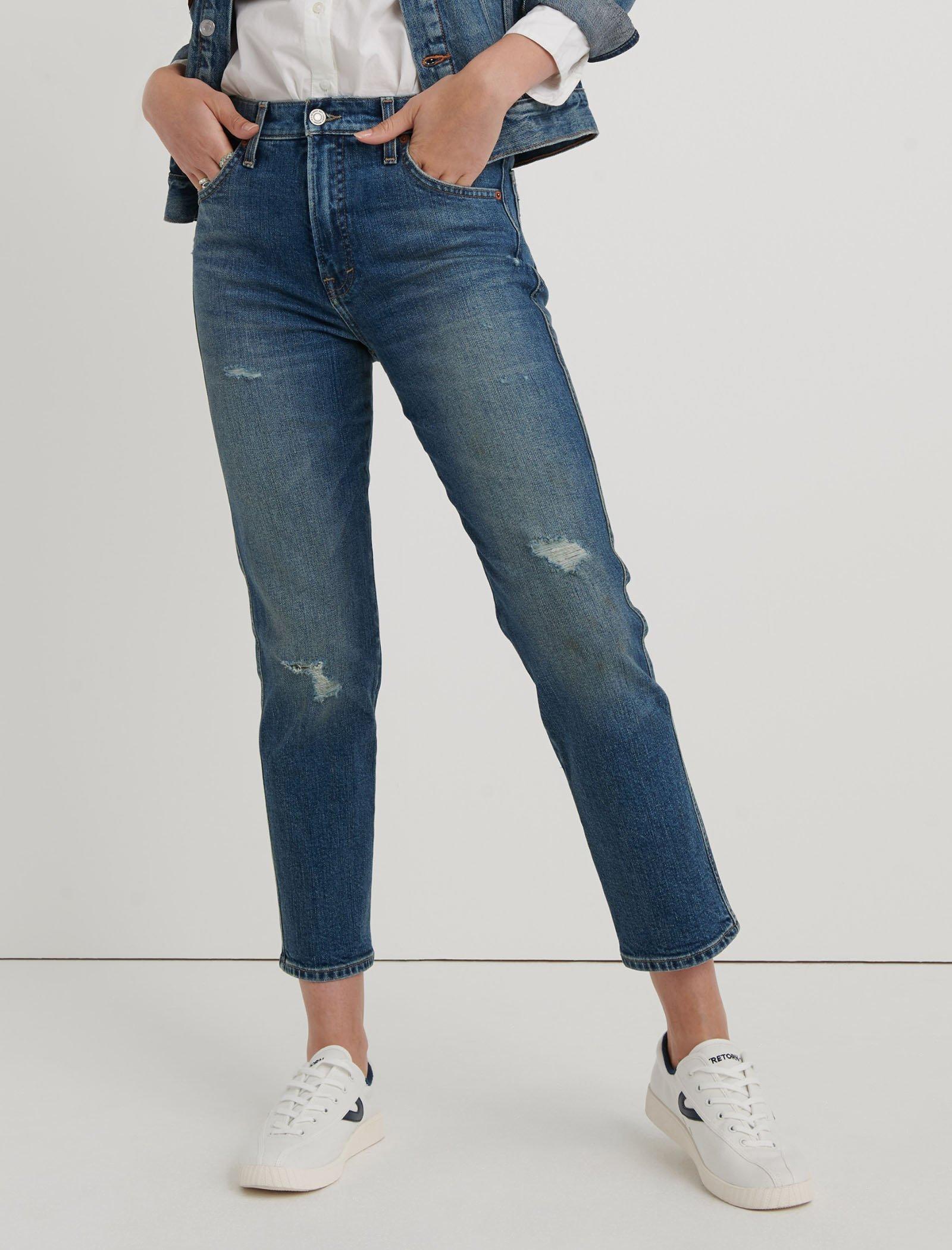 Mid Rise Authentic Straight Crop Jean 