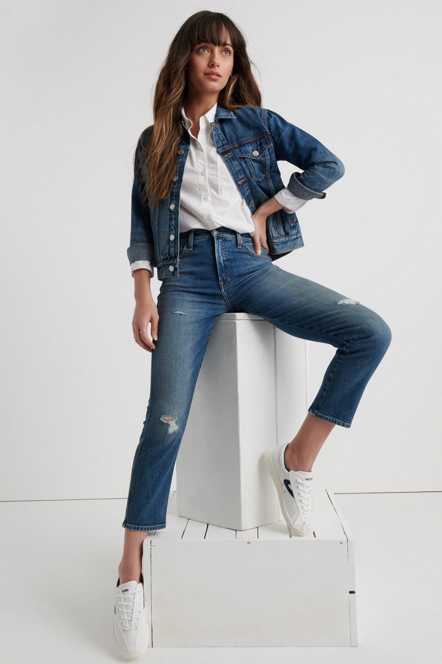 MID RISE AUTHENTIC STRAIGHT CROP JEAN, image 4