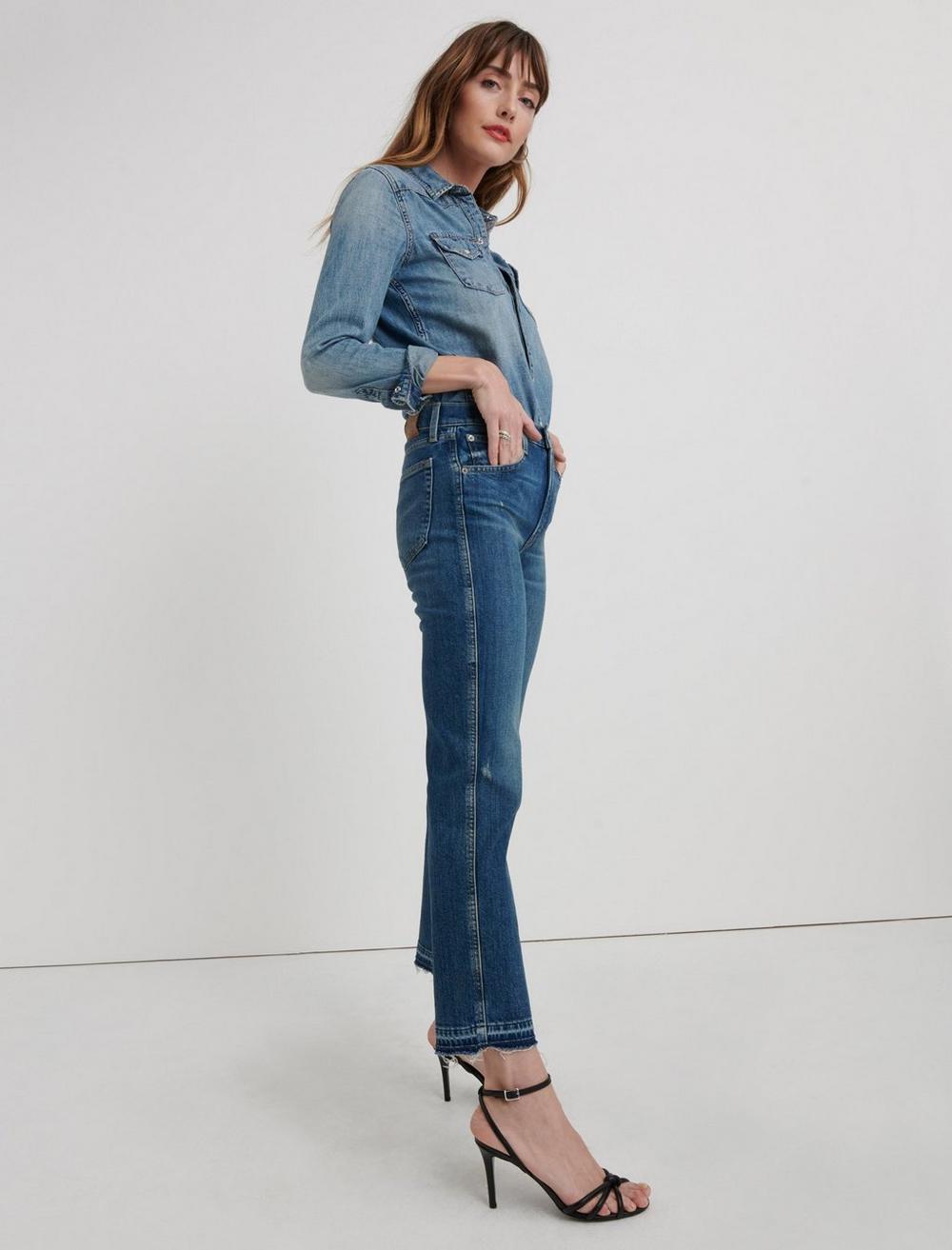 MID RISE AUTHENTIC STRAIGHT CROP JEAN, image 2