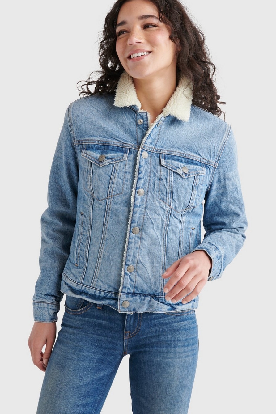 Lucky Brand Denim Blue Jean Jacket ~ Women's Size SMALL - $29