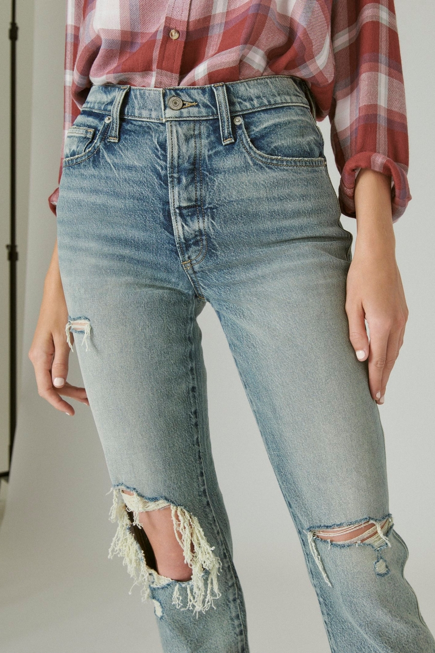Drew High Rise Distressed Skinny Mom Jean – Lola Park Boutique