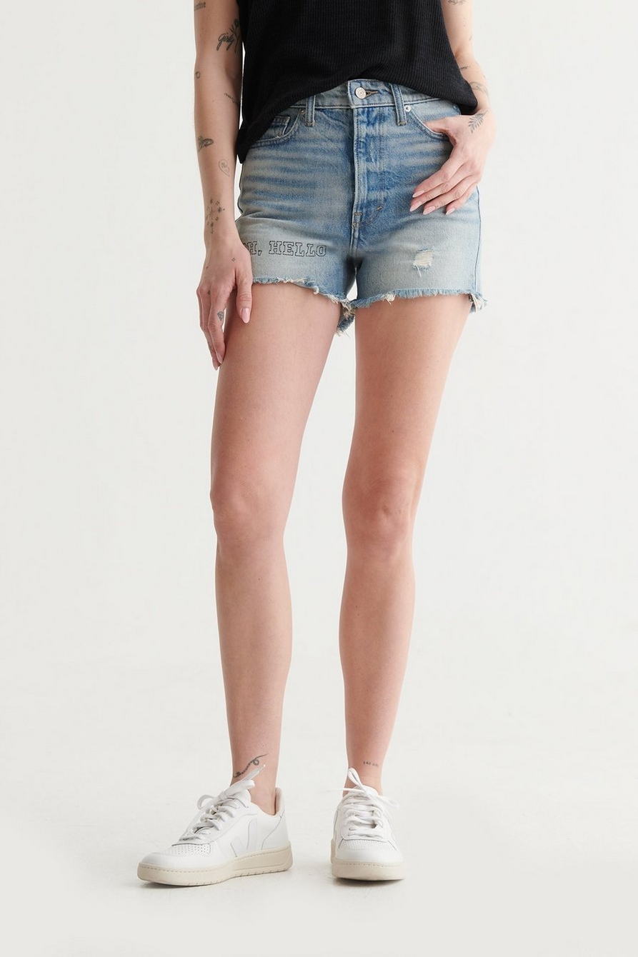 LUCKY PATCH HIGH RISE CUT OFF SHORT, image 1