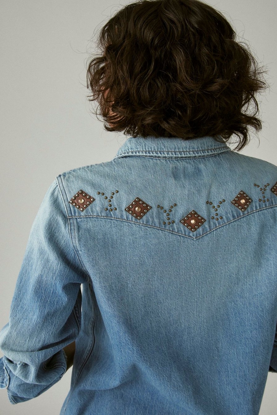 Lucky Brand Women's Lucky Legend Western Embroidered Shirt - ShopStyle Tops