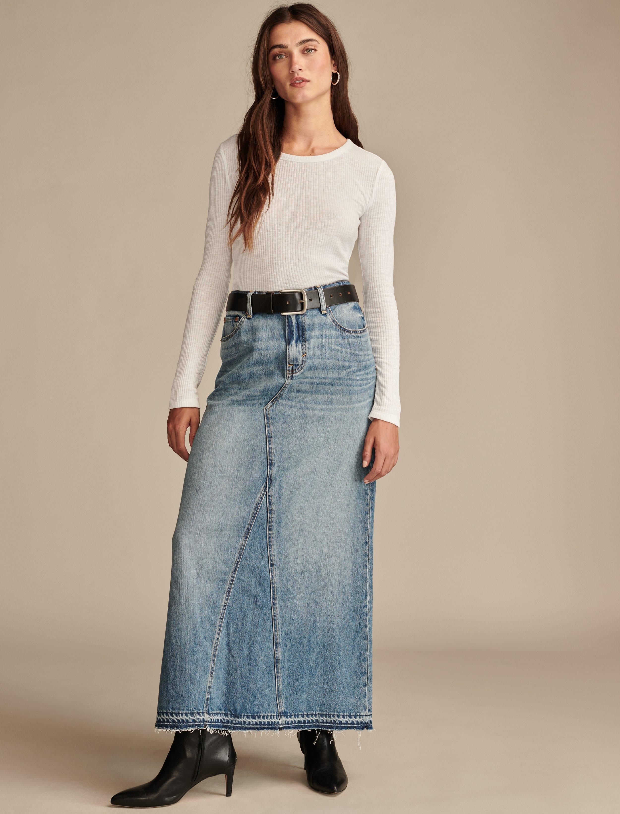 DENIM MAXI SKIRT