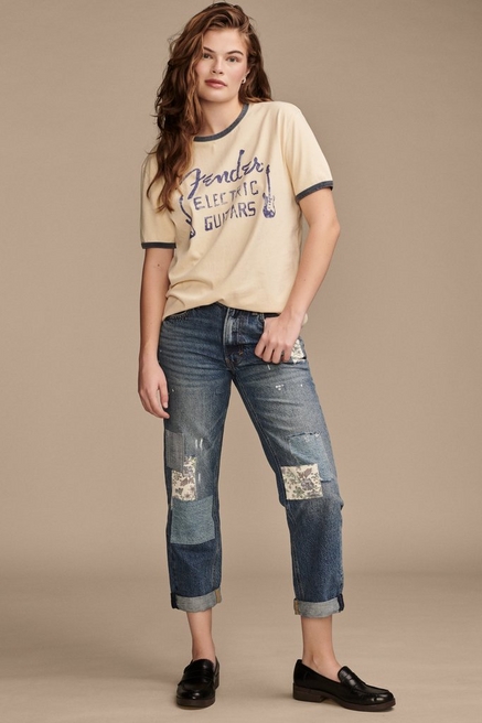 Casual Wear Blue Denim Damage Loose Jeans For Girls at Best Price