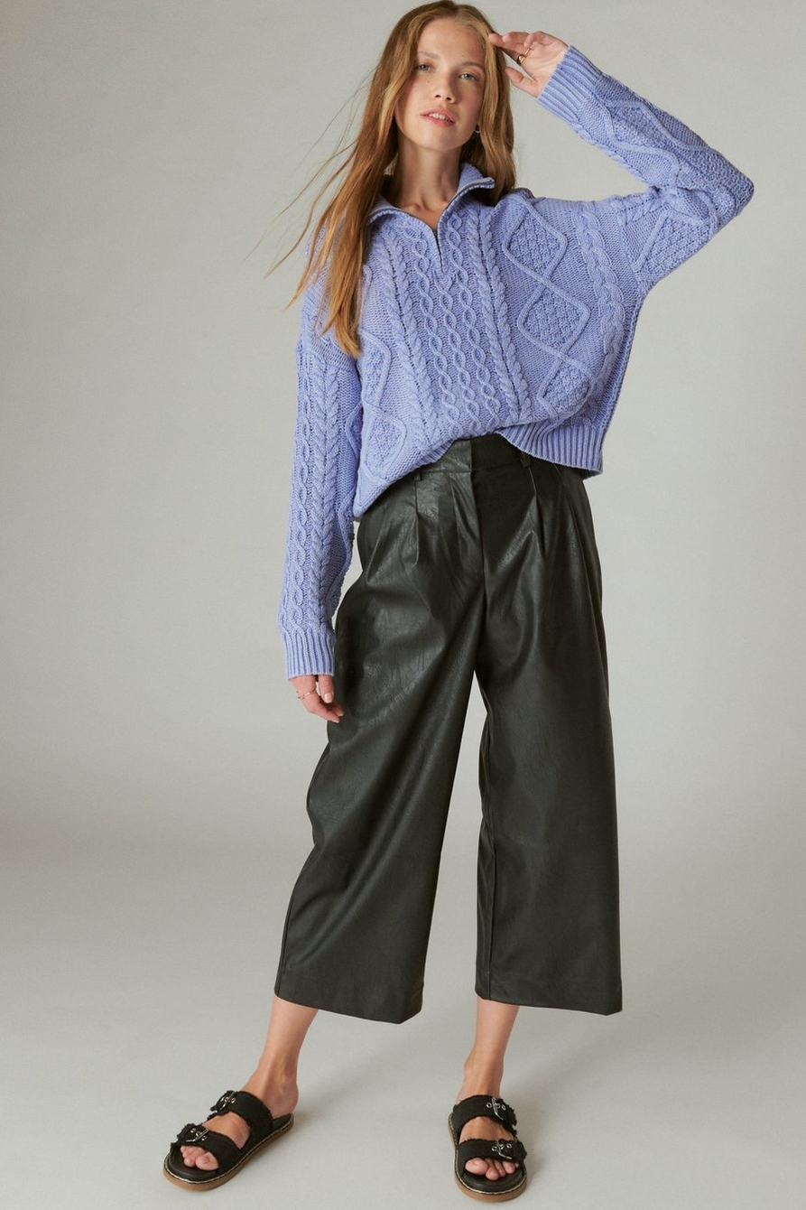 CROPPED LEATHER PANT, image 1