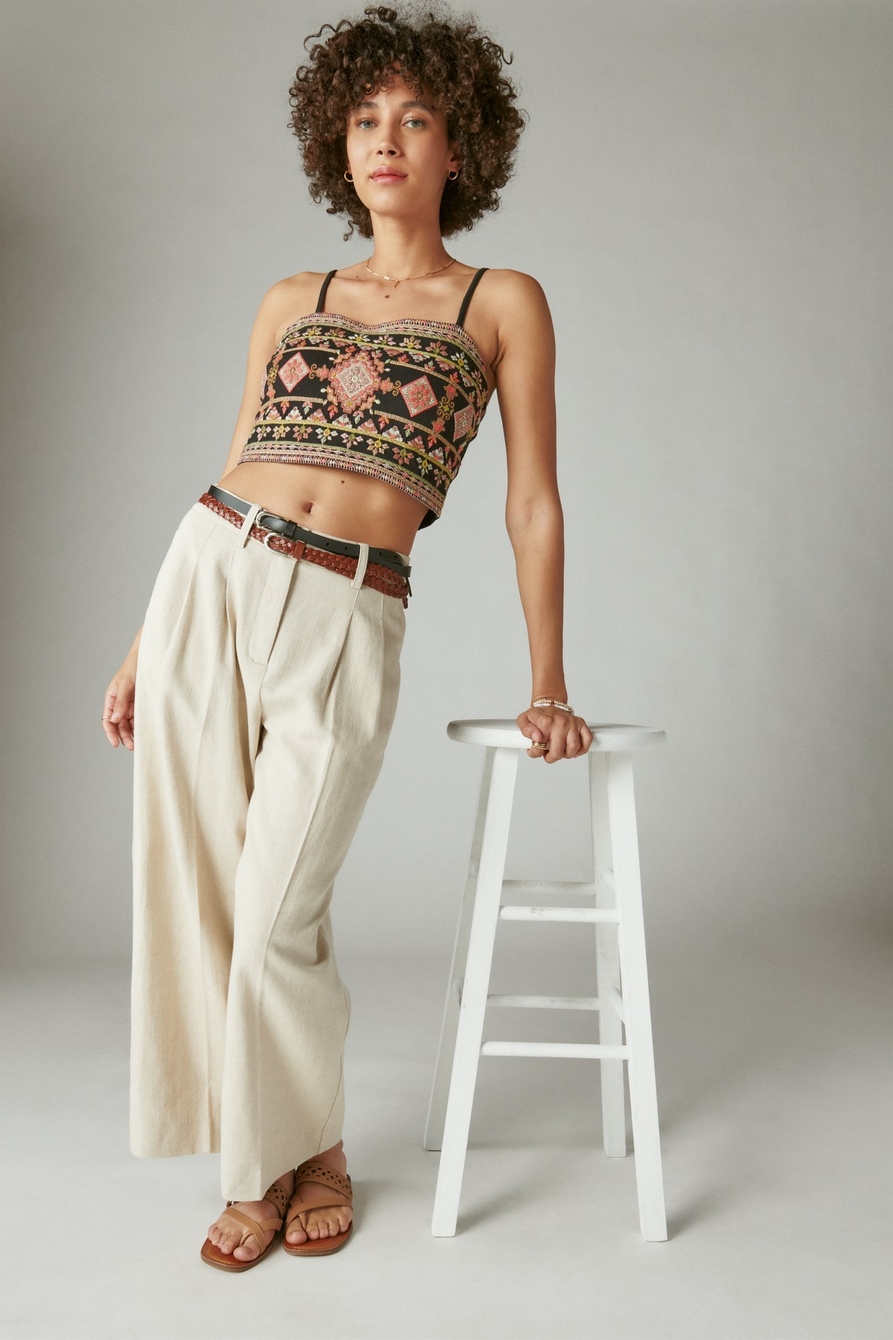 SLOUCHY LINEN PLEATED PANT, image 1
