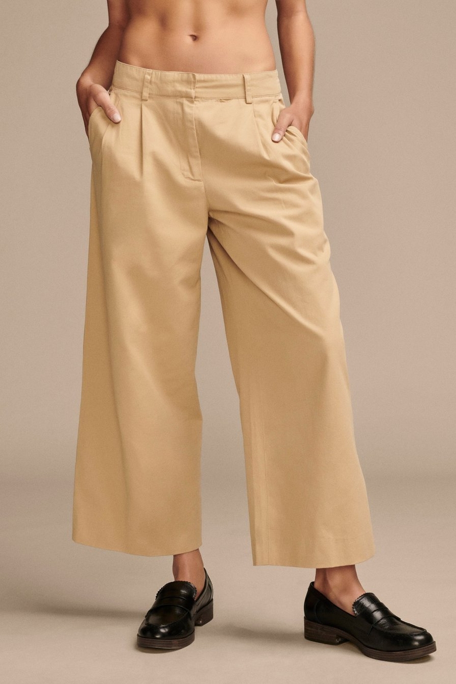 PLEATED WIDE LEG CROP PANT, image 2
