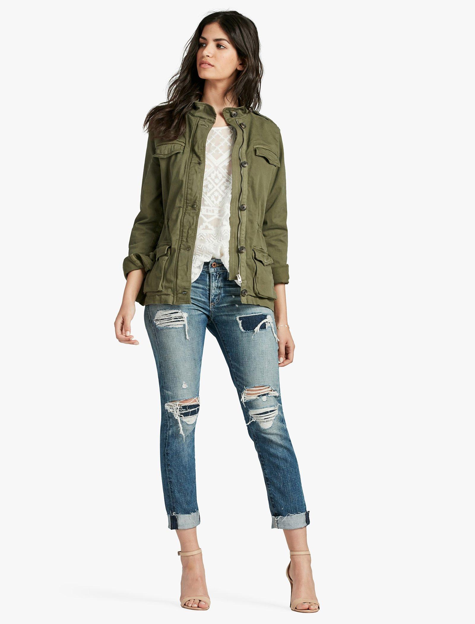 Gray Lucky Brand Utility Jacket - Gem