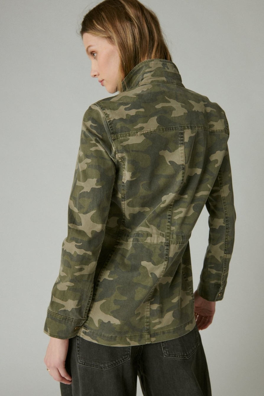 Lucky Brand Brand New Camo Hooded Puffer Coat - Sz L Green Size L