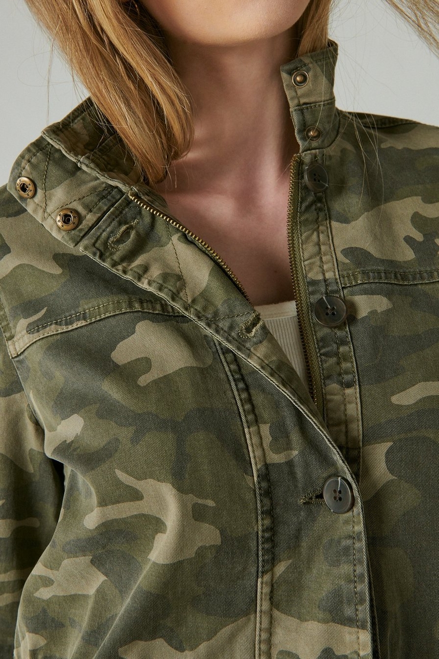 Lucky Brand Brand New Camo Hooded Puffer Coat - Sz L Green Size L