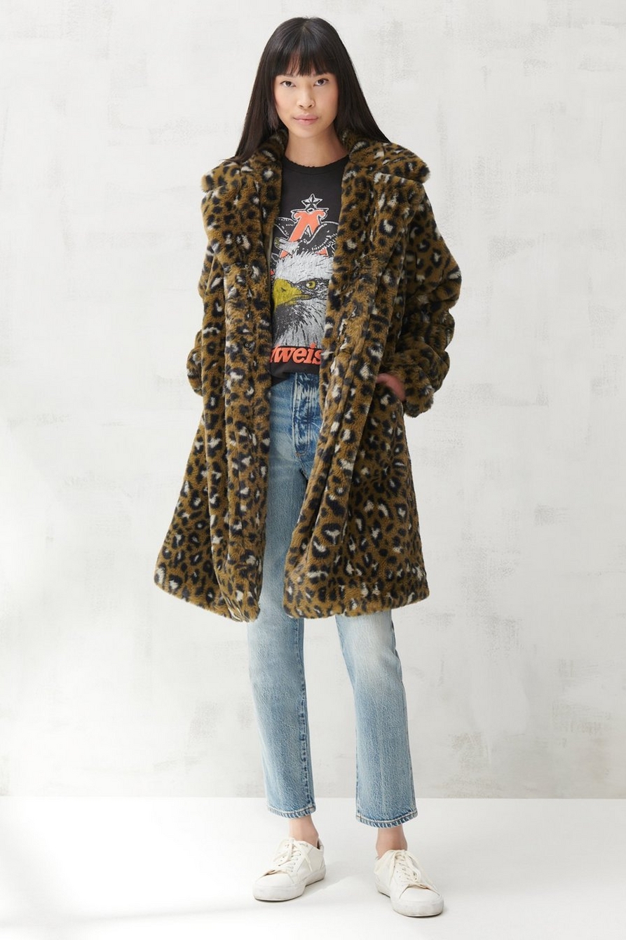 Lucky Brand Womens Camo Print Faux-Fur-Trim Coat X-Small at  Women's  Coats Shop