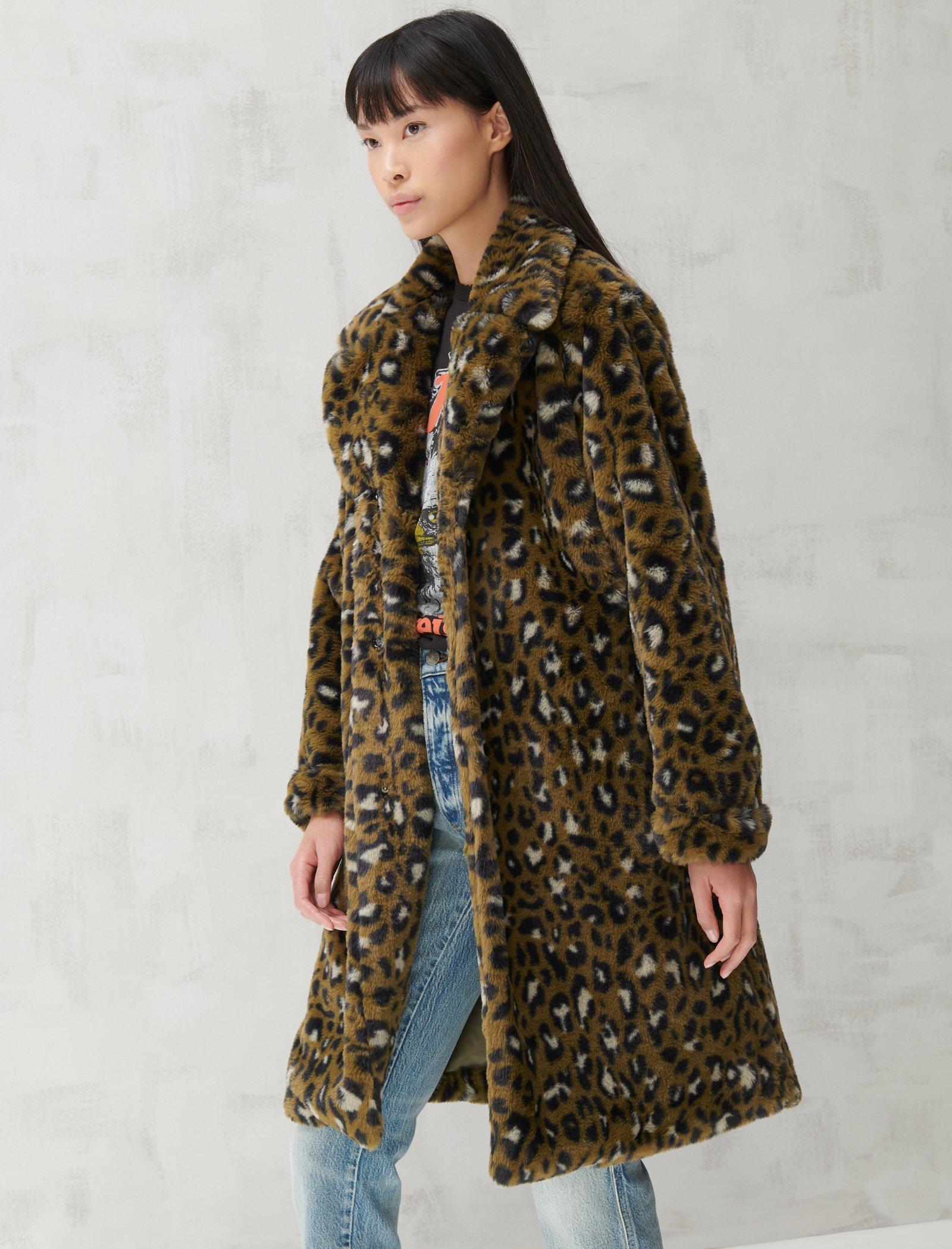 lucky brand leopard coats & jackets