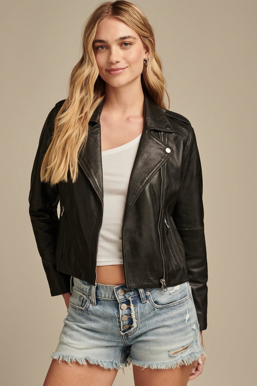 Lucky Brand Michelle Velvet Moto Jacket, Jackets