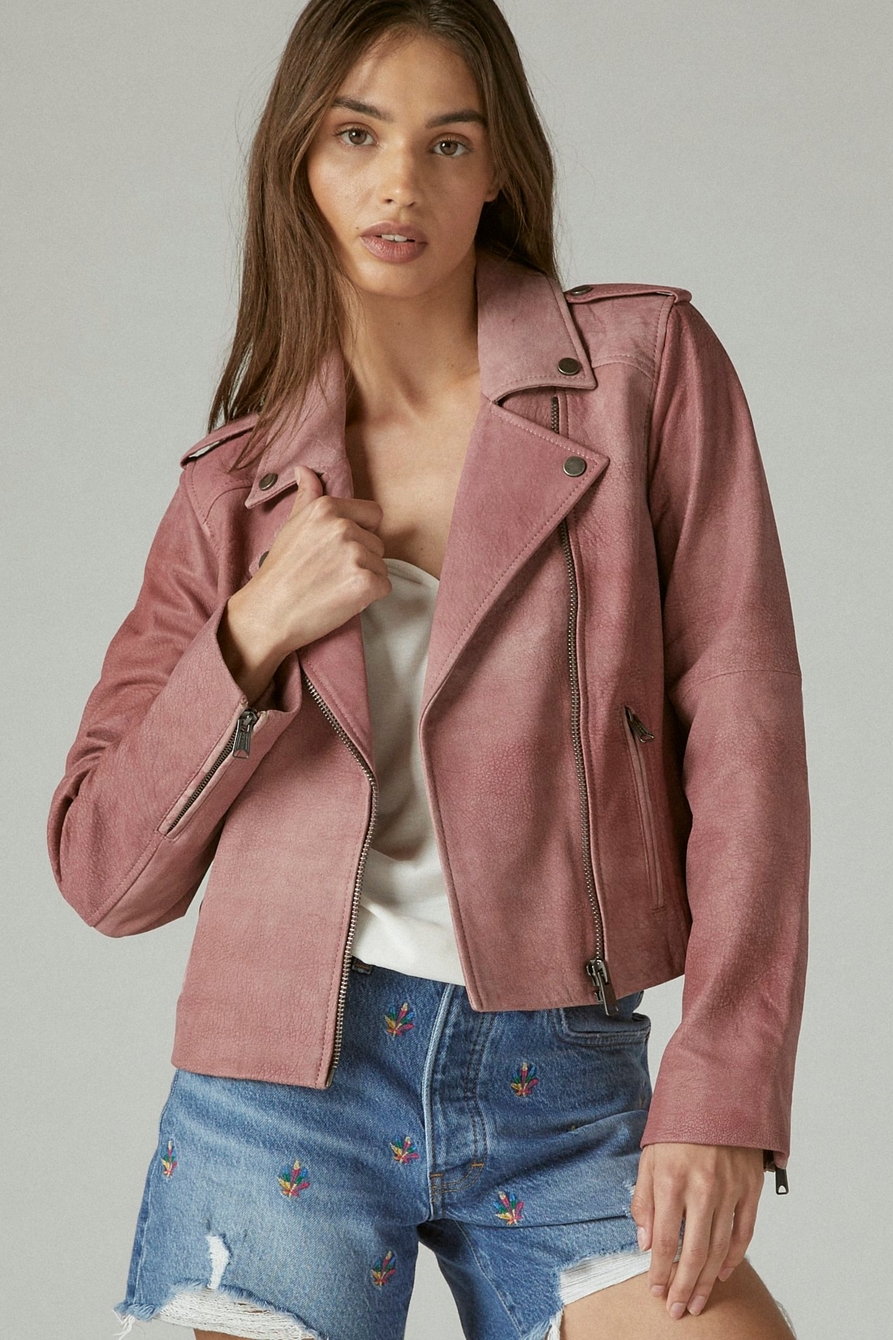 DISTRESSED LEATHER MOTO JACKET | Lucky Brand