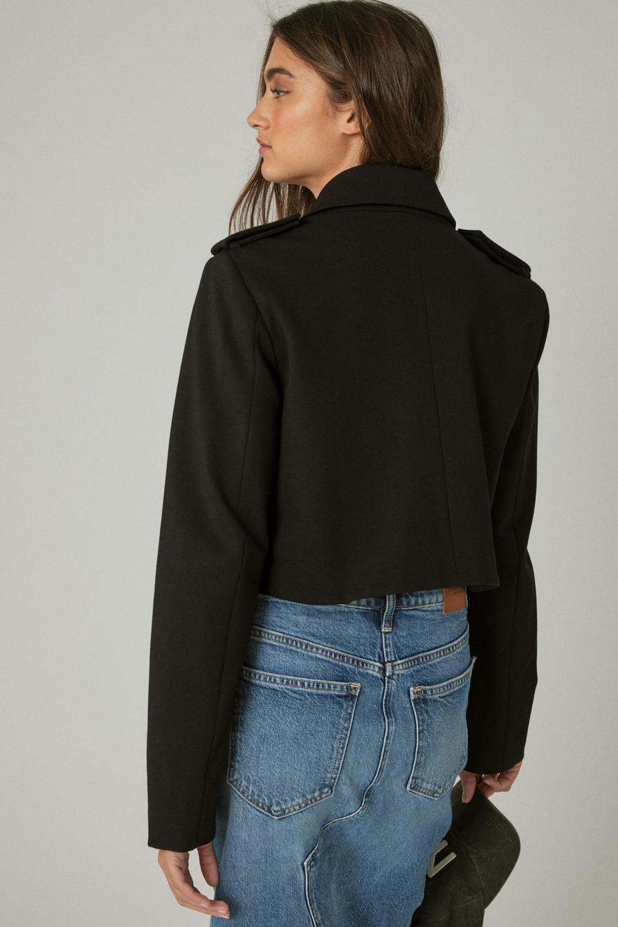 LIMITED EDITION CROPPED DOUBLE BUTTON PONTE BLAZER, image 4
