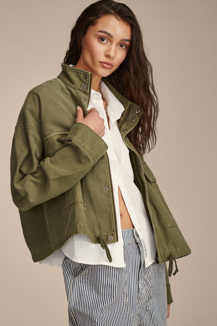 UTILITY CROPPED TRENCH JACKET | Lucky Brand