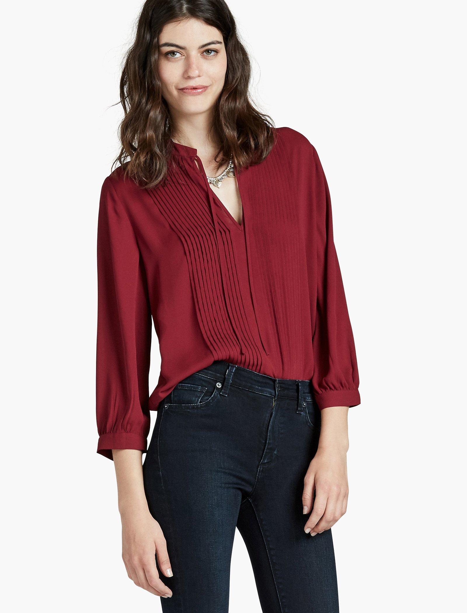 PLEATED BLOUSE | Lucky Brand
