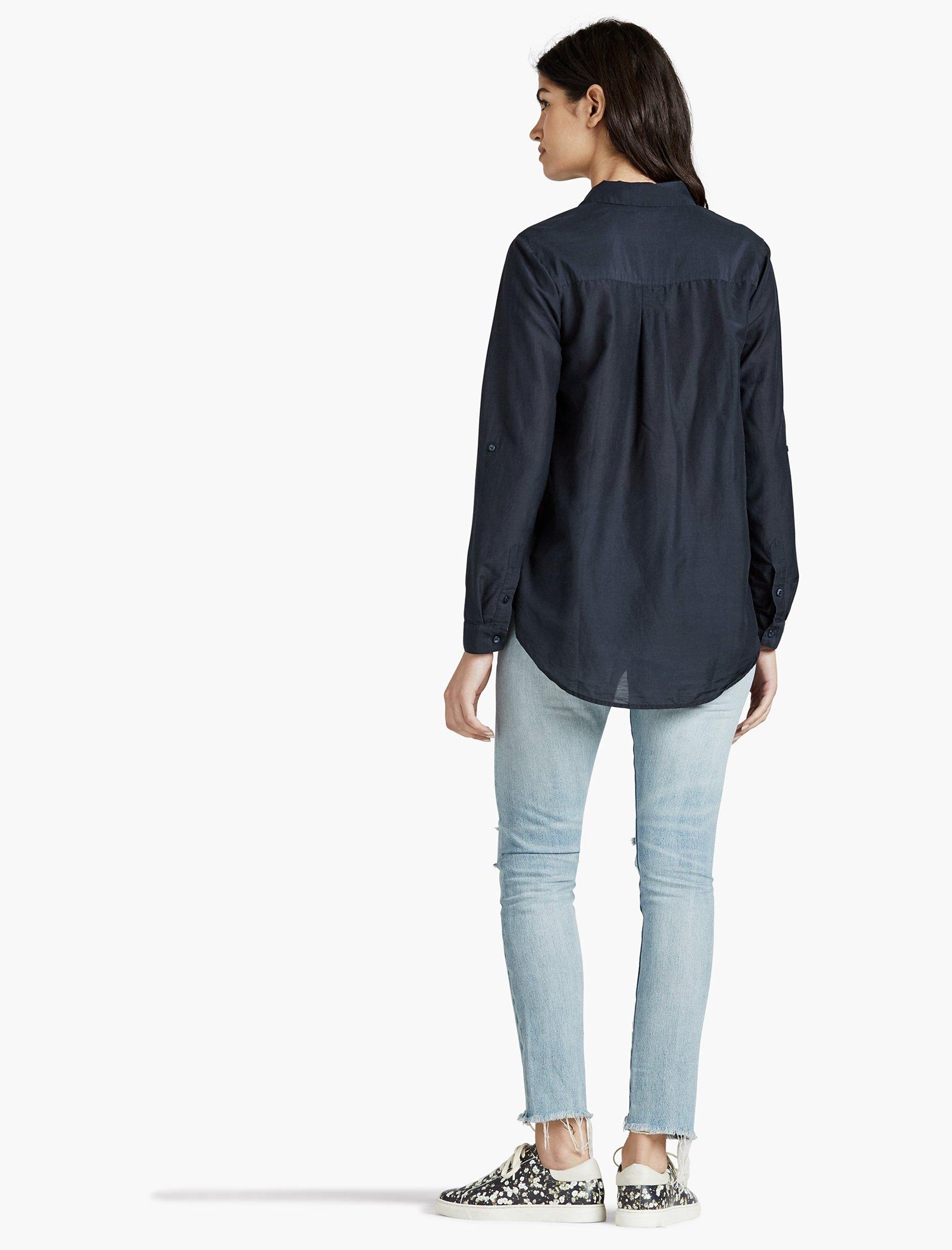 WASHED SILK BUTTON DOWN SHIRT | Lucky Brand