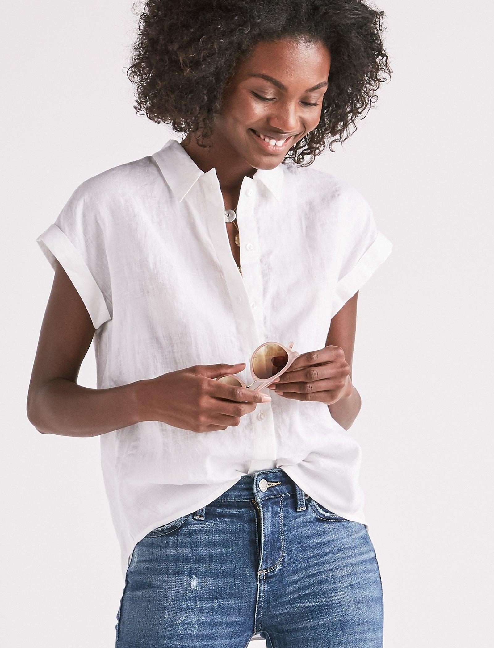 SOLID SHORT SLEEVE TOP | Lucky Brand