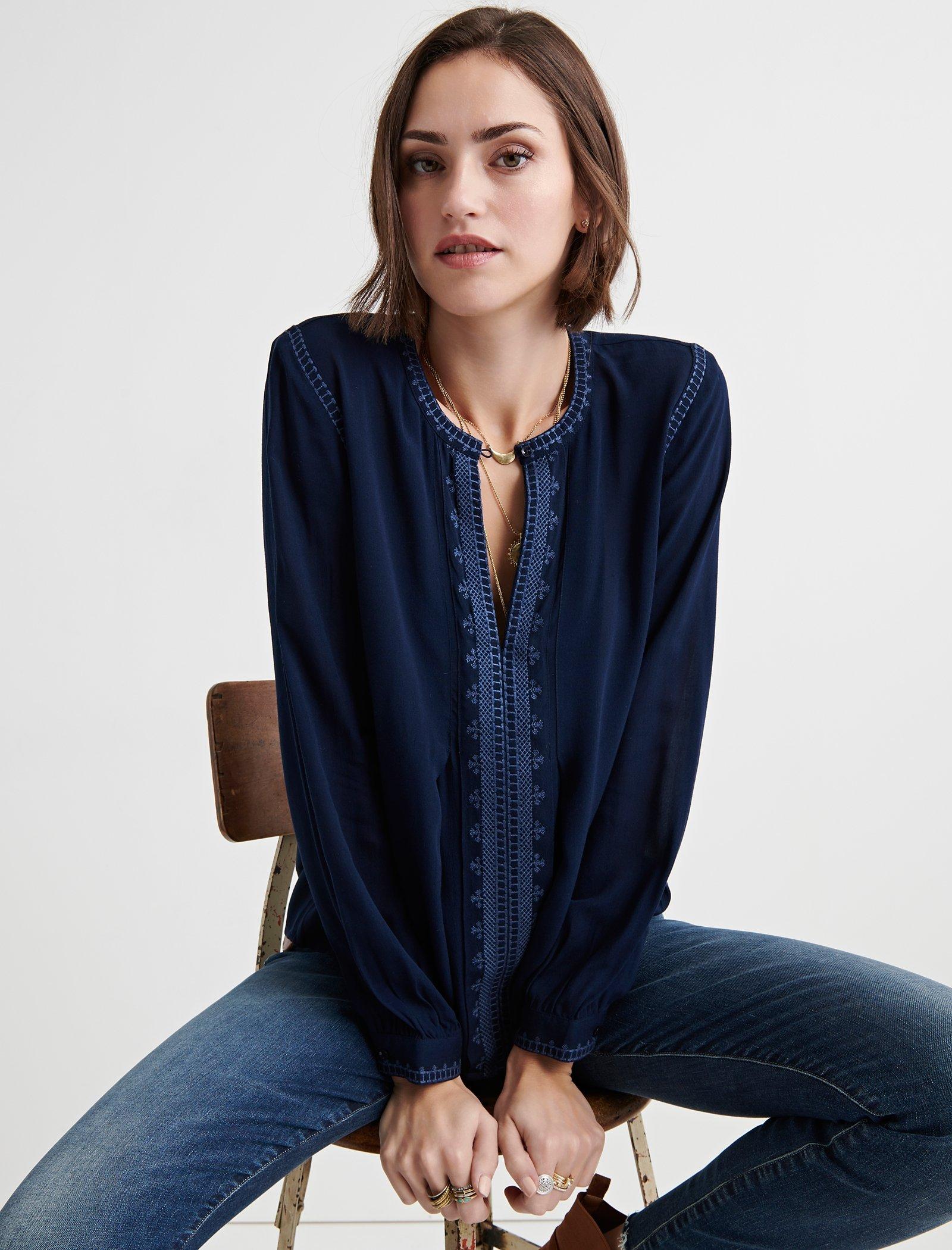 EMBROIDERED TOP | Lucky Brand
