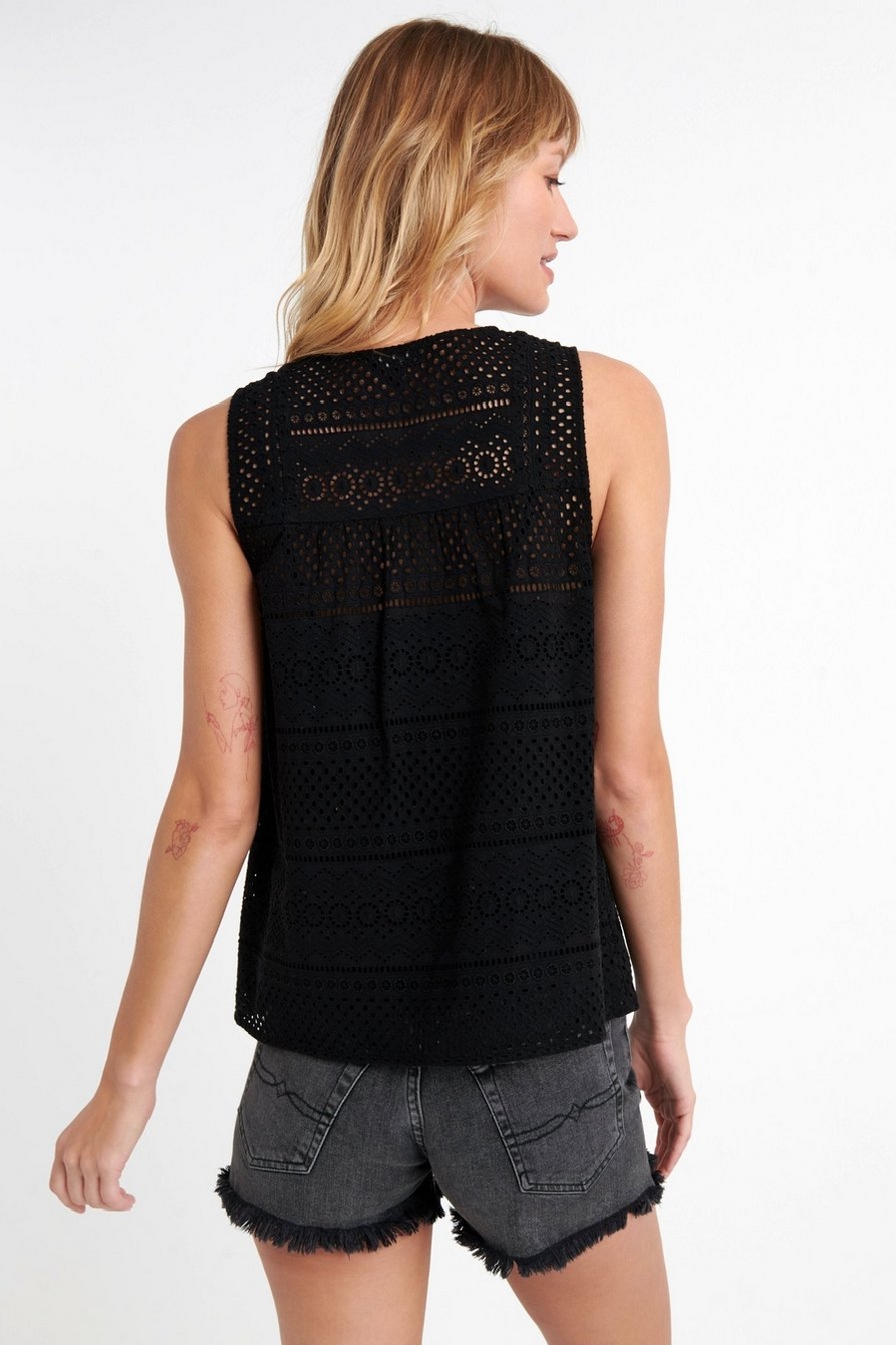 Lucky Brand Eyelet Tank Top, Tops, Clothing & Accessories
