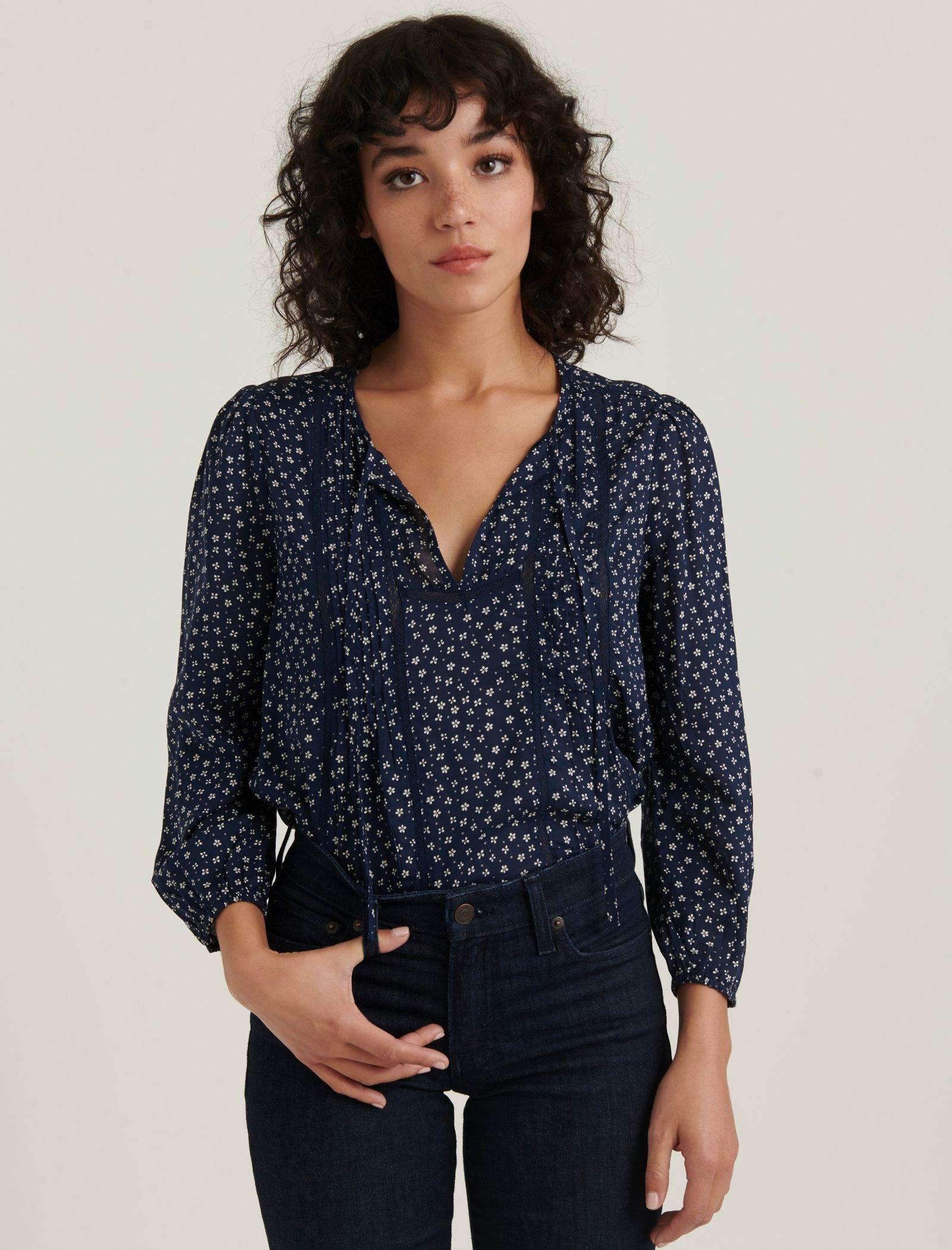 PLEATED POPOVER TOP | Lucky Brand